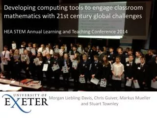Developing computing tools to engage classroom mathematics with 21st century global challenges