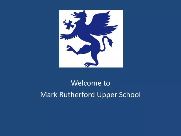 welcome to mark rutherford upper school
