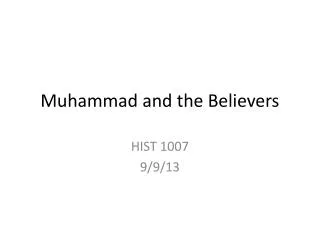 Muhammad and the Believers