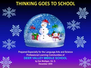 Prepared Especially for the Language Arts and Science Professional Learning Communities of