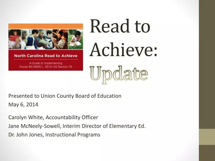 read to achieve update