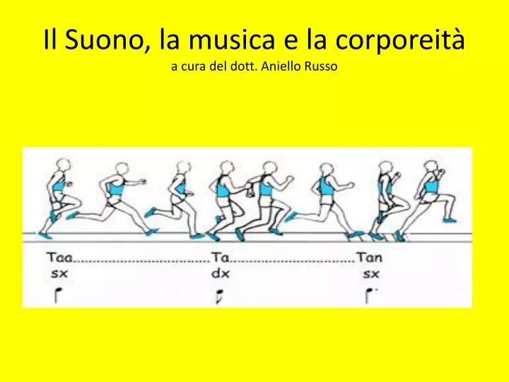 il suono la musica e la corporeit a cura del dott aniello russo