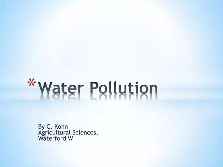 water pollution