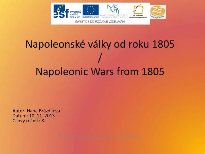 napoleonsk v lky od roku 1805 napoleonic wars from 1805