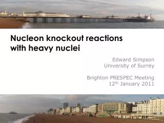 Nucleon knockout reactions with heavy nuclei