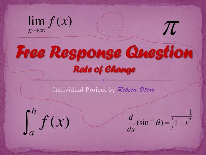 free response question rate of change
