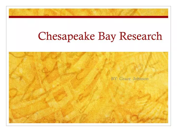 chesapeake bay research