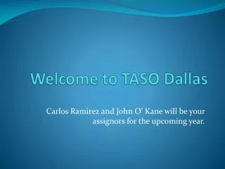 Welcome to TASO Dallas