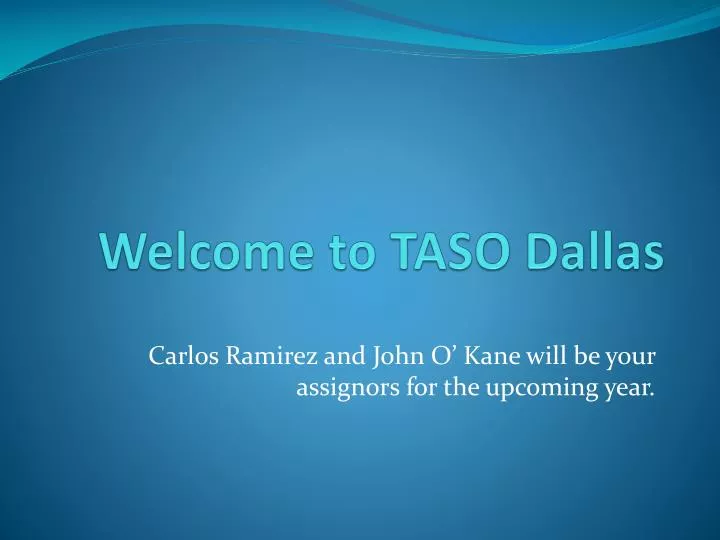 welcome to taso dallas