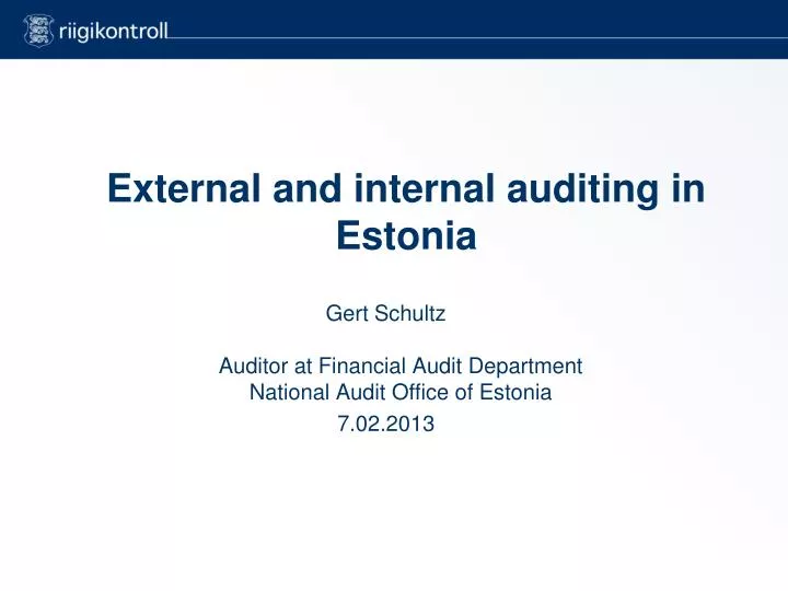 external and internal auditing in estonia