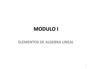 modulo i