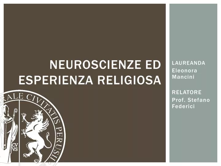 neuroscienze ed esperienza religiosa