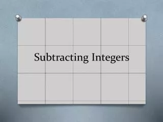 PPT - Subtracting Integers PowerPoint Presentation, free download - ID ...