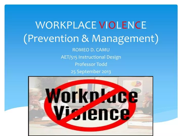 workplace v i o l e n c e prevention management