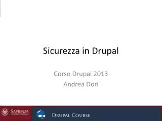 sicurezza in drupal