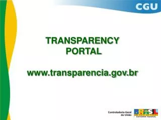 TRANSPARENCY PORTAL transparencia.br
