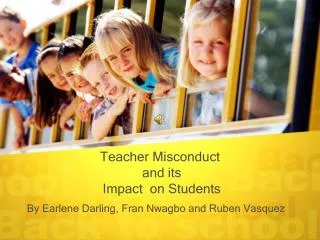 Teacher Misconduct and its Impact on Students