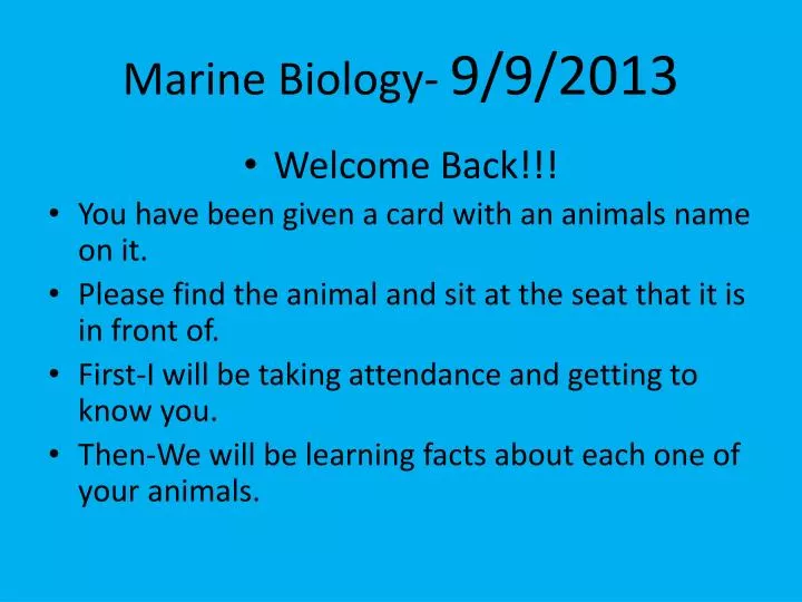 marine biology 9 9 2013