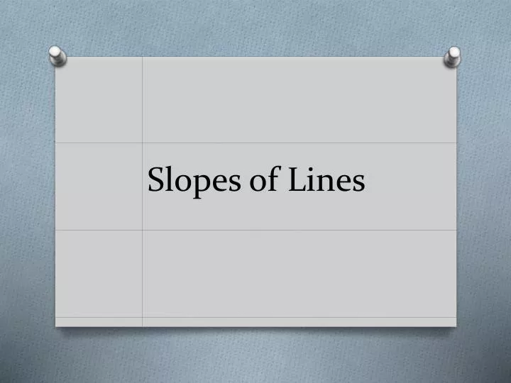 slopes of lines