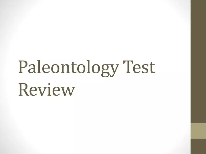 paleontology test review