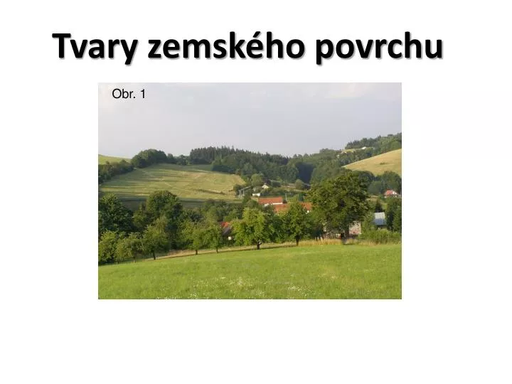 tvary zemsk ho povrchu