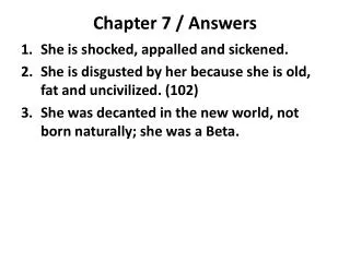 Chapter 7 / Answers