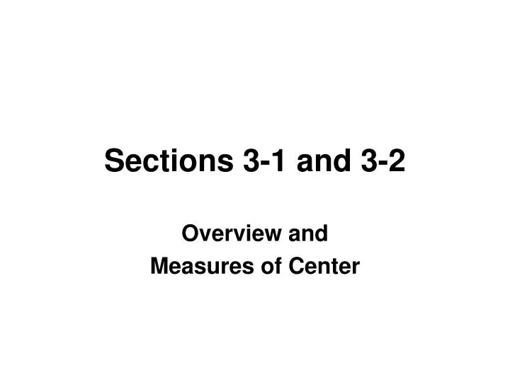 sections 3 1 and 3 2