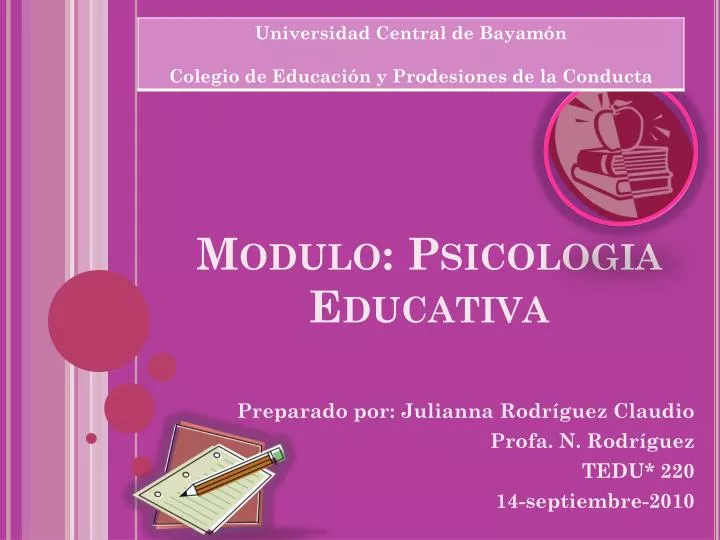 modulo psicologia educativa