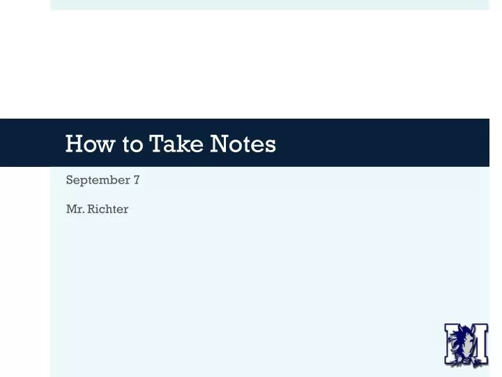 how to take notes