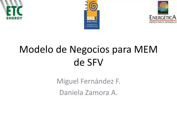 modelo de negocios para mem de sfv