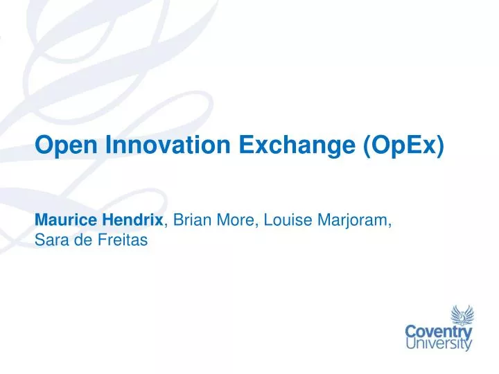 open innovation exchange opex