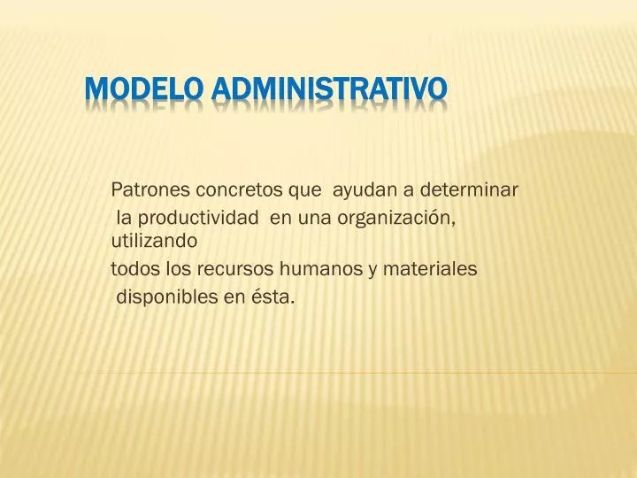 modelo administrativo