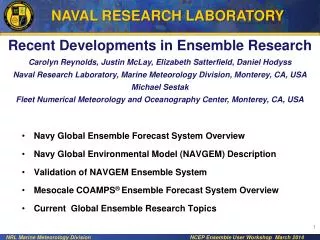 Recent Developments in Ensemble Research