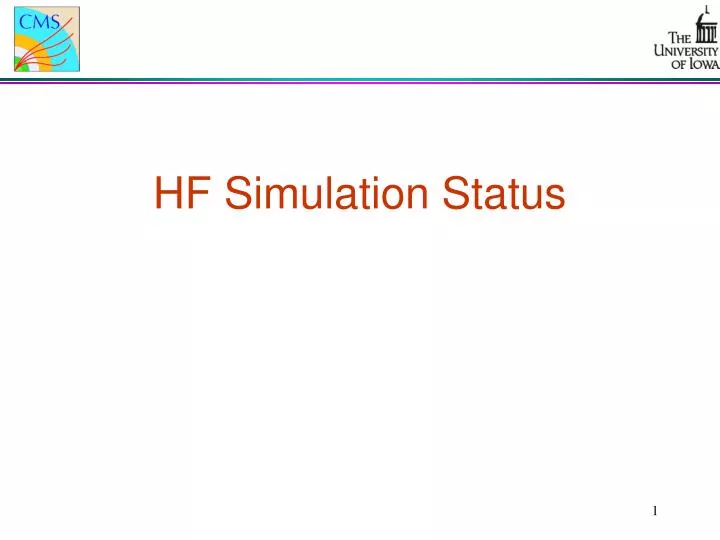 hf simulation status