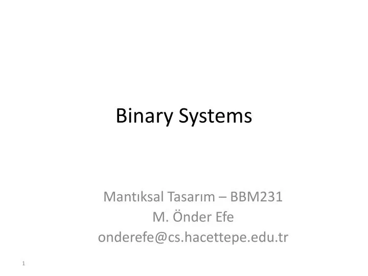 binary systems