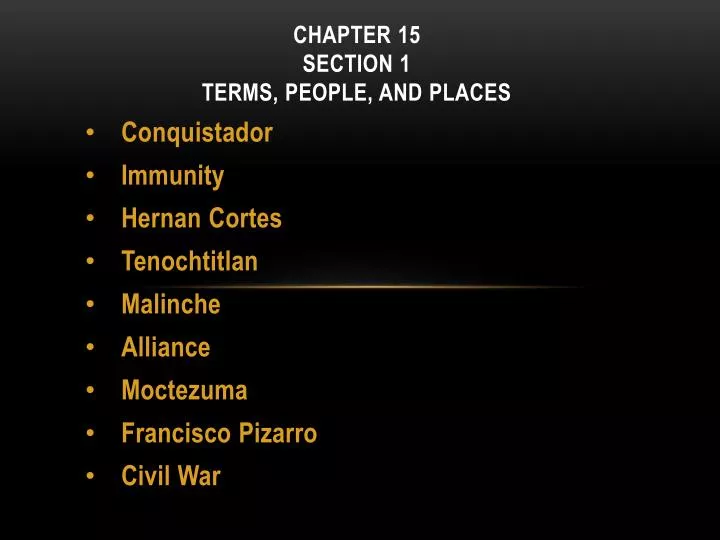 chapter 15 section 1 terms people and places