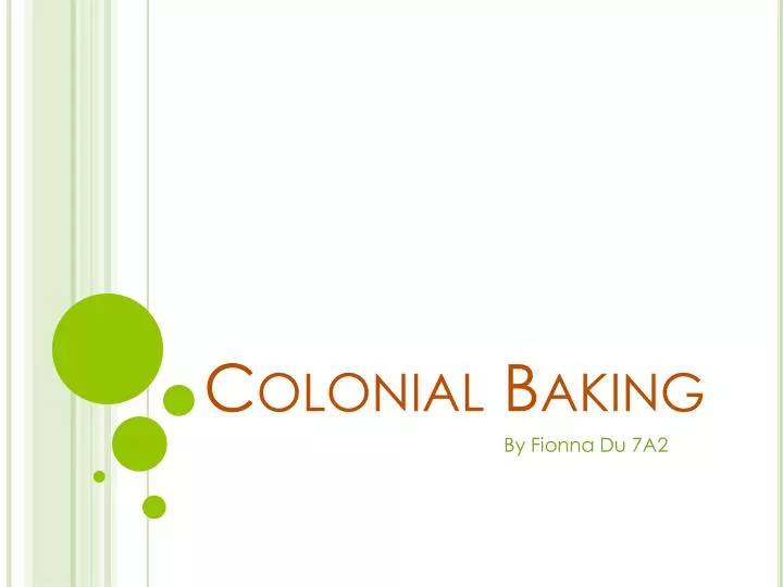 colonial baking