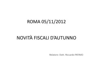 novit fiscali d autunno