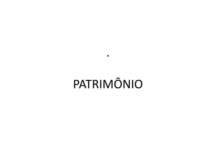 patrim nio