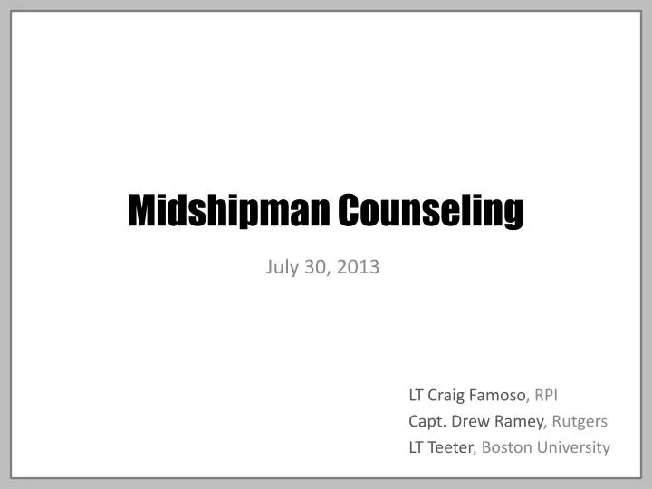 midshipman counseling