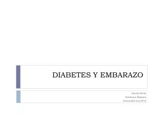 diabetes y embarazo