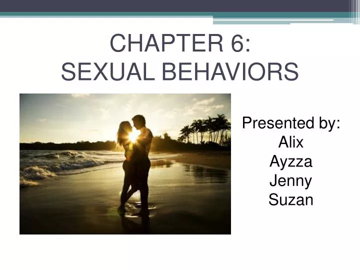 chapter 6 sexual behaviors