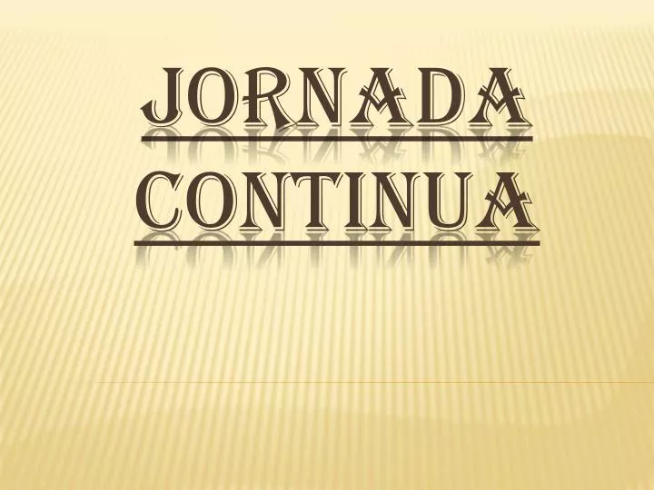 jornada continua