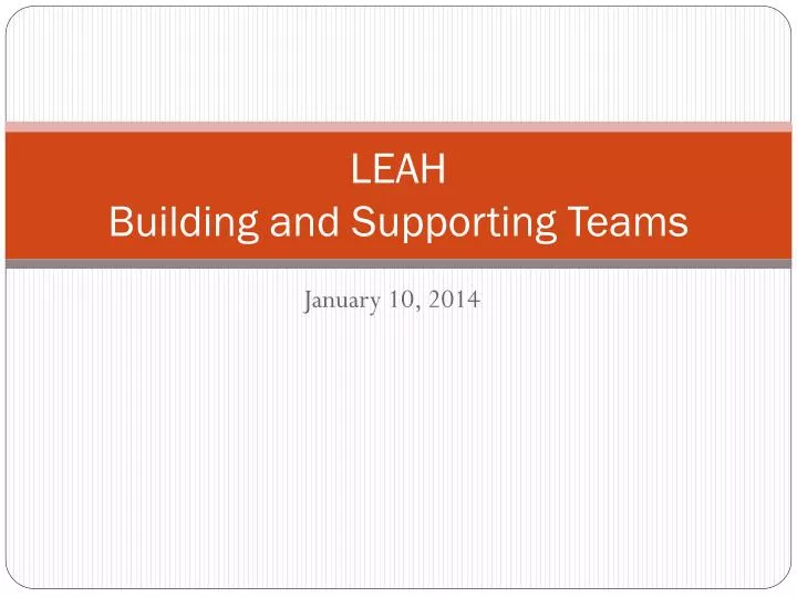 leah building and supporting teams