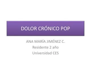 dolor cr nico pop