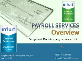 Simplified Bookkeeping Services, LLC 541-273-7366