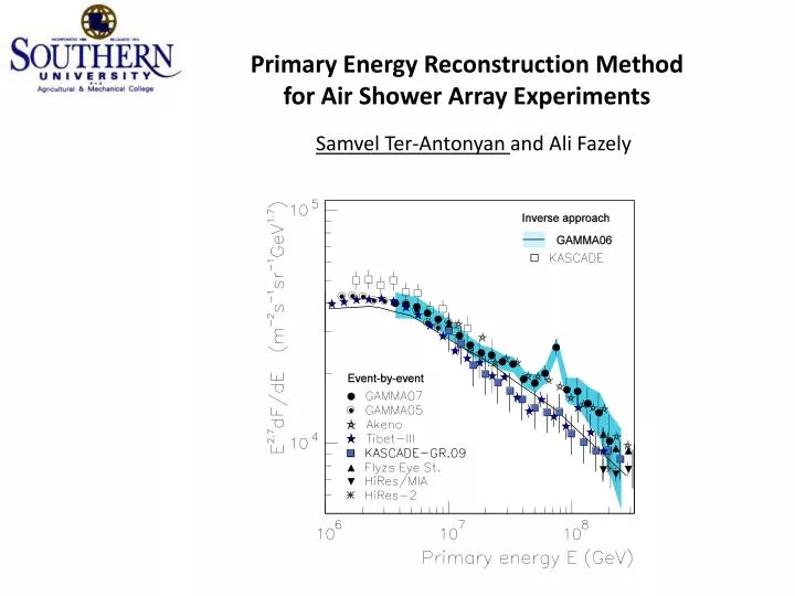 primary energy reconstruction method for air shower array experiments