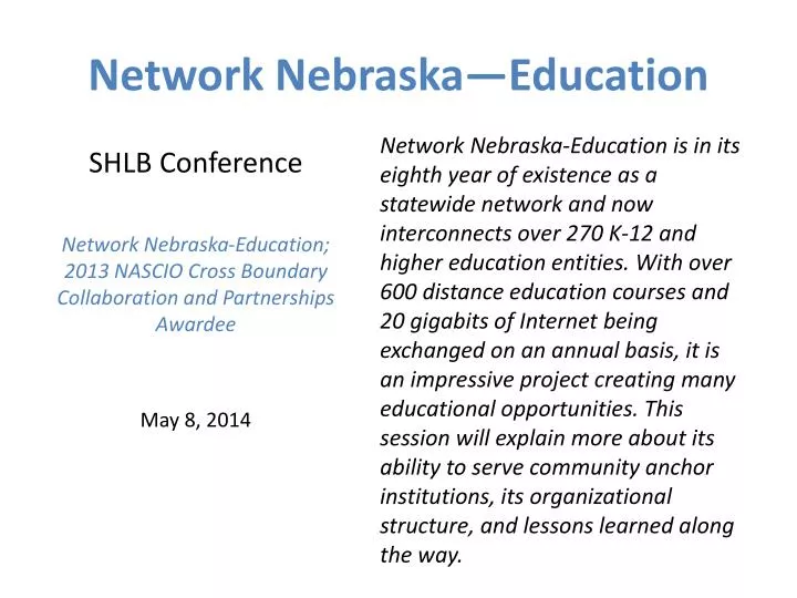 network nebraska education