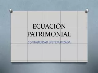 ecuaci n patrimonial