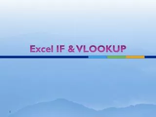 Excel IF &amp; VLOOKUP